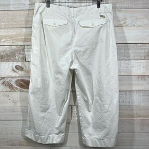 Polo Ralph Lauren Pants Womens 14 White‎ Cropped Wide Leg Hi Rise